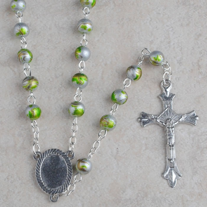 ,galss beads rosary